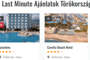 Ultra last minute ajánlatok Törökországba